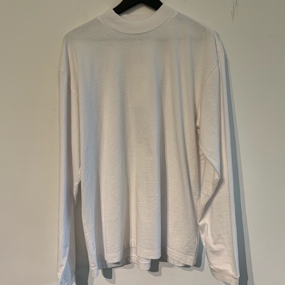 John Elliott 900 L/S Mock Tee - White